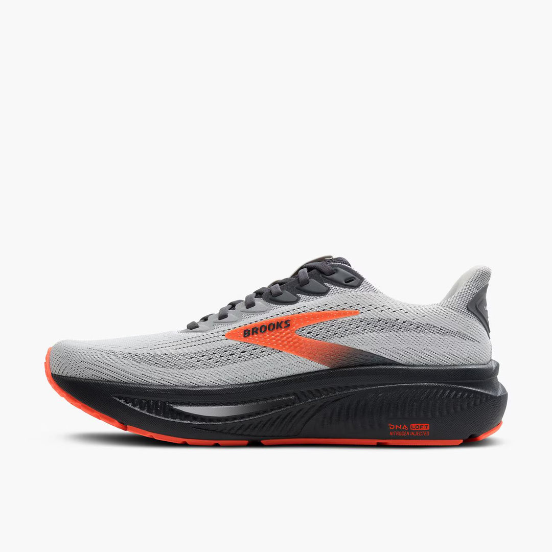 Brooks Ghost 17 (extra ancho) para hombre - Champiñón ostra/Naranja/Ébano