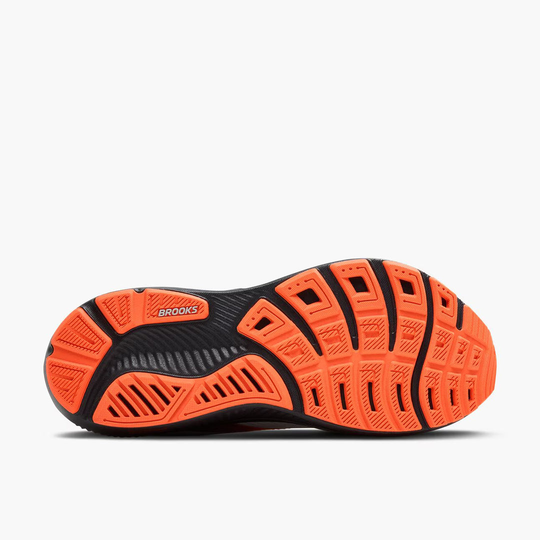 Brooks Ghost 17 (ancho) para hombre - Champiñón ostra/Naranja/Ébano