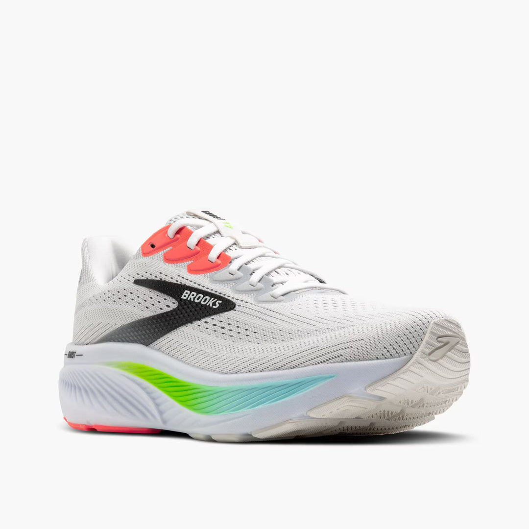 Brooks Ghost 17 para hombre - Blanco/Rosa arcilla/Gecko