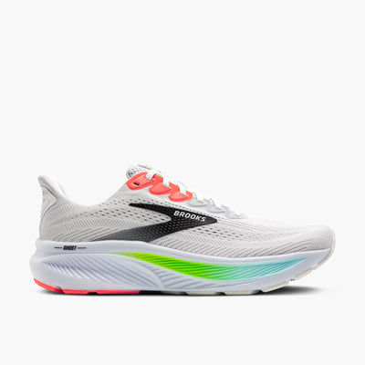 Brooks Ghost 17 (Ancho) para hombre - Blanco/Rosa arcilla/Gecko