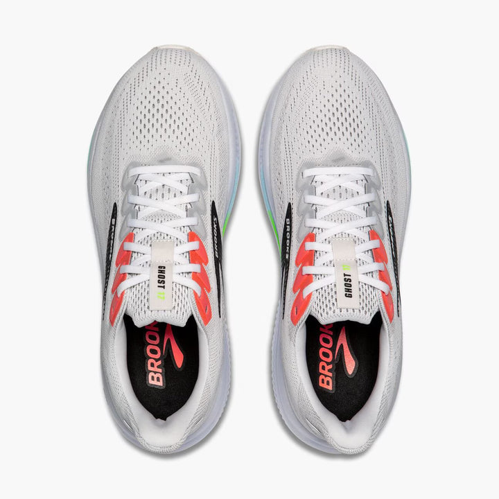 Brooks Ghost 17 para hombre - Blanco/Rosa arcilla/Gecko