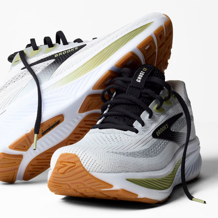 Brooks Ghost 17 para hombre - Blanco/Negro/Té (1104421D191)