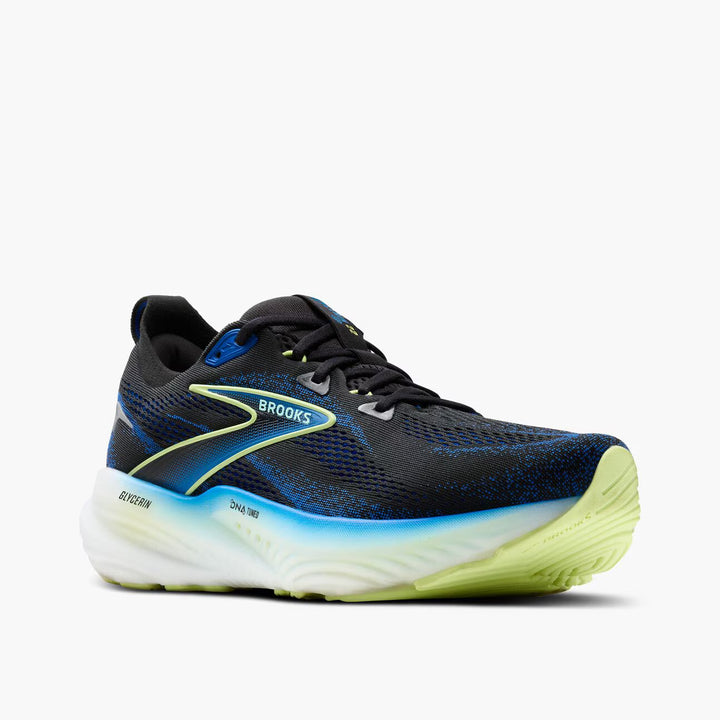 Brooks Glycerin 22 para hombre - Negro/Cobalto/Amarillo Neo