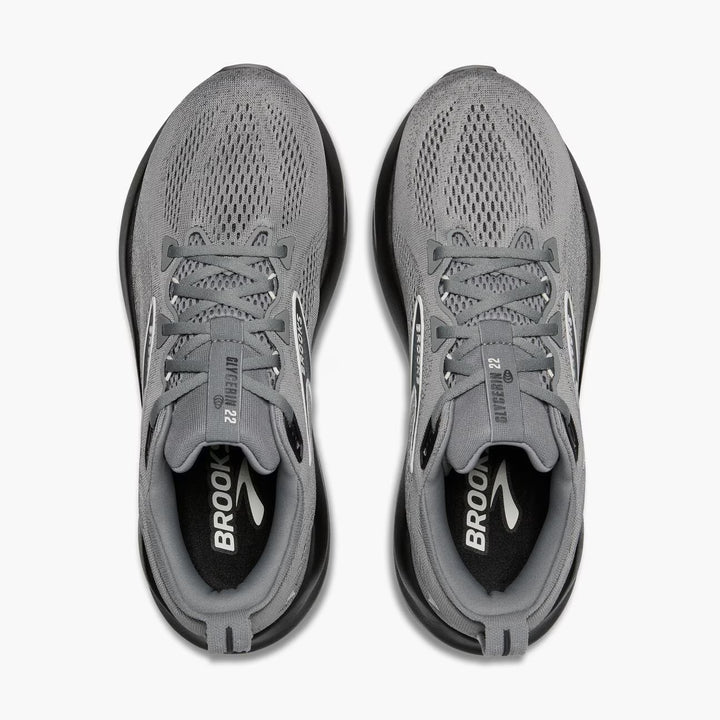 Brooks Glycerin 22 (4E Wide) para hombre - Gris imprimación/ébano/azul lavado