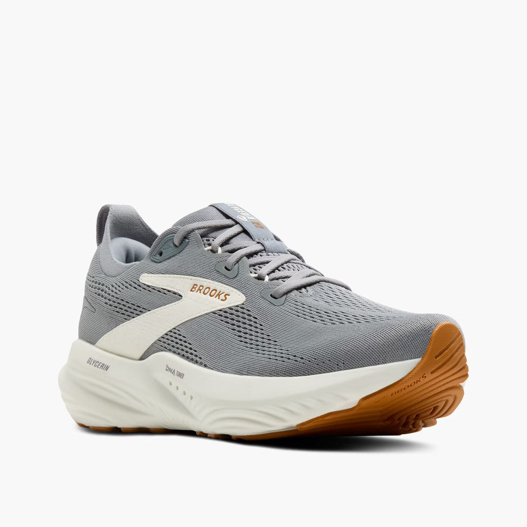 Brooks Glycerin 22 para hombre - Gris base/Gris/Miel y jengibre