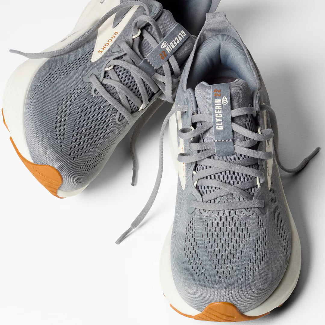 Brooks Glycerin 22 para hombre - Gris base/Gris/Miel y jengibre