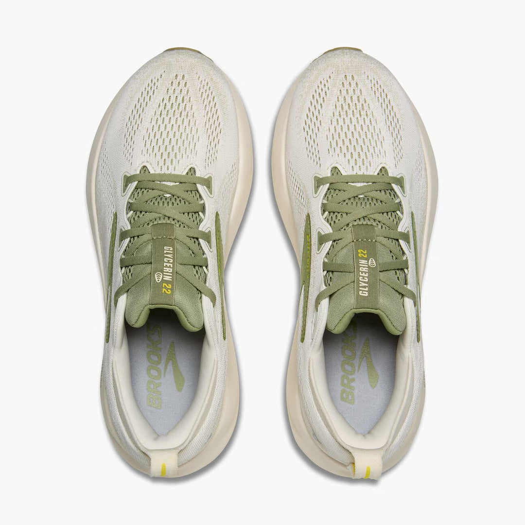 Brooks Glycerin 22 para hombre - Coco/Té/Amarillo brillante