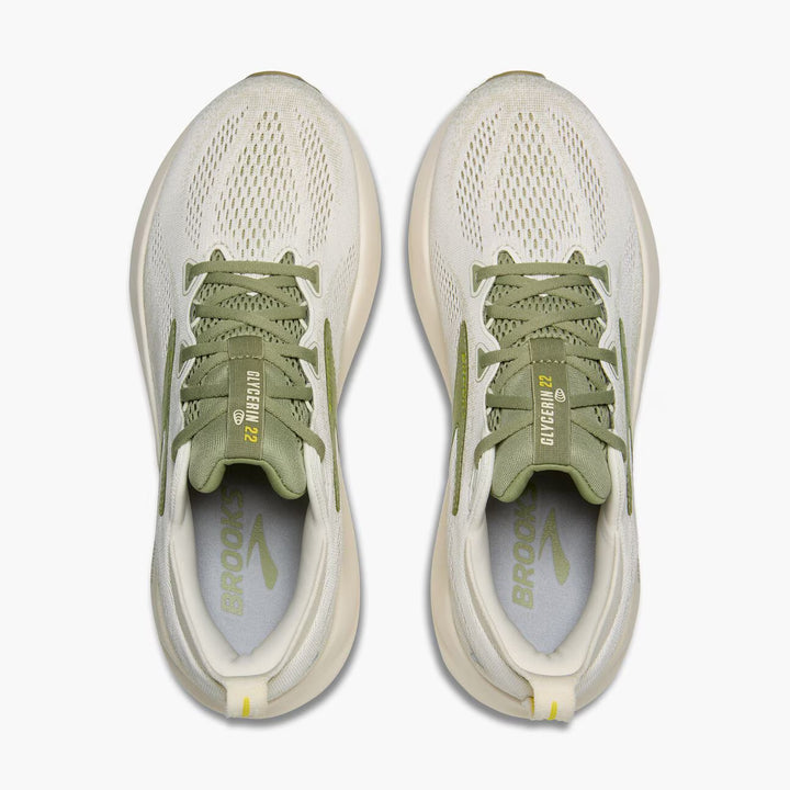 Brooks Glycerin 22 para hombre - Coco/Té/Amarillo brillante