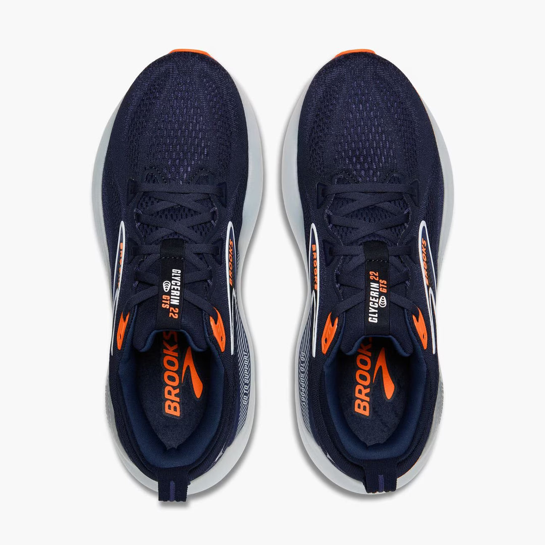 Brooks Men's Glycerin GTS 22 - Peacoat/Blue Ribbon/Orange