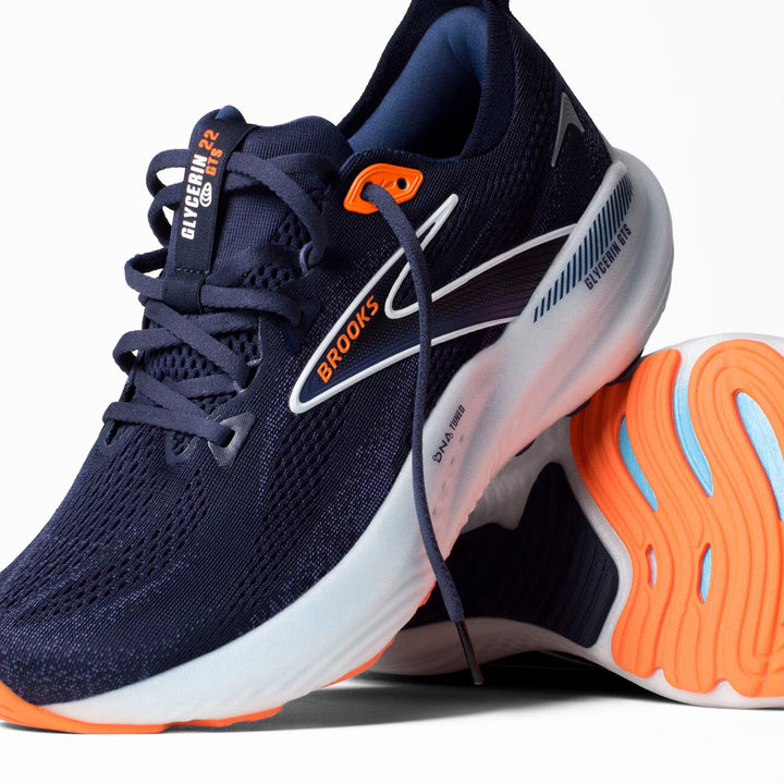 Brooks Men's Glycerin GTS 22 - Peacoat/Blue Ribbon/Orange