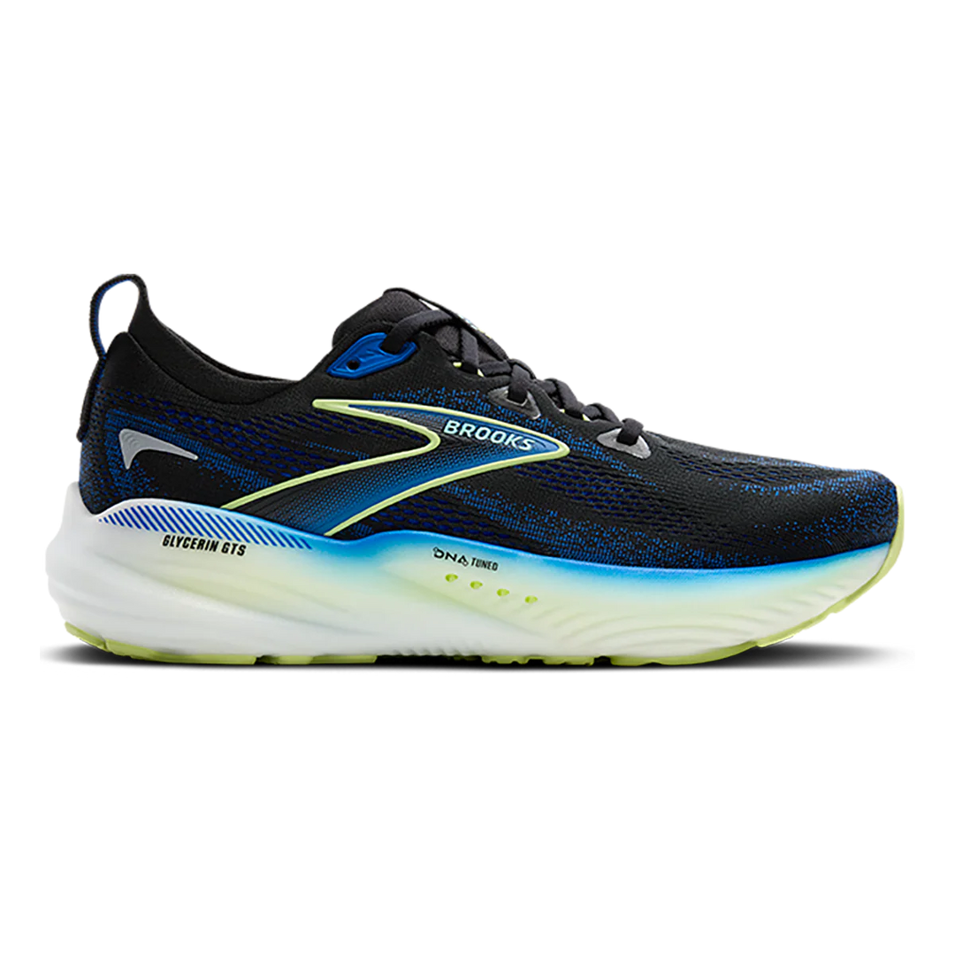 Brooks Men's Glycerin GTS 22 - Black/Cobalt/Neo Yellow