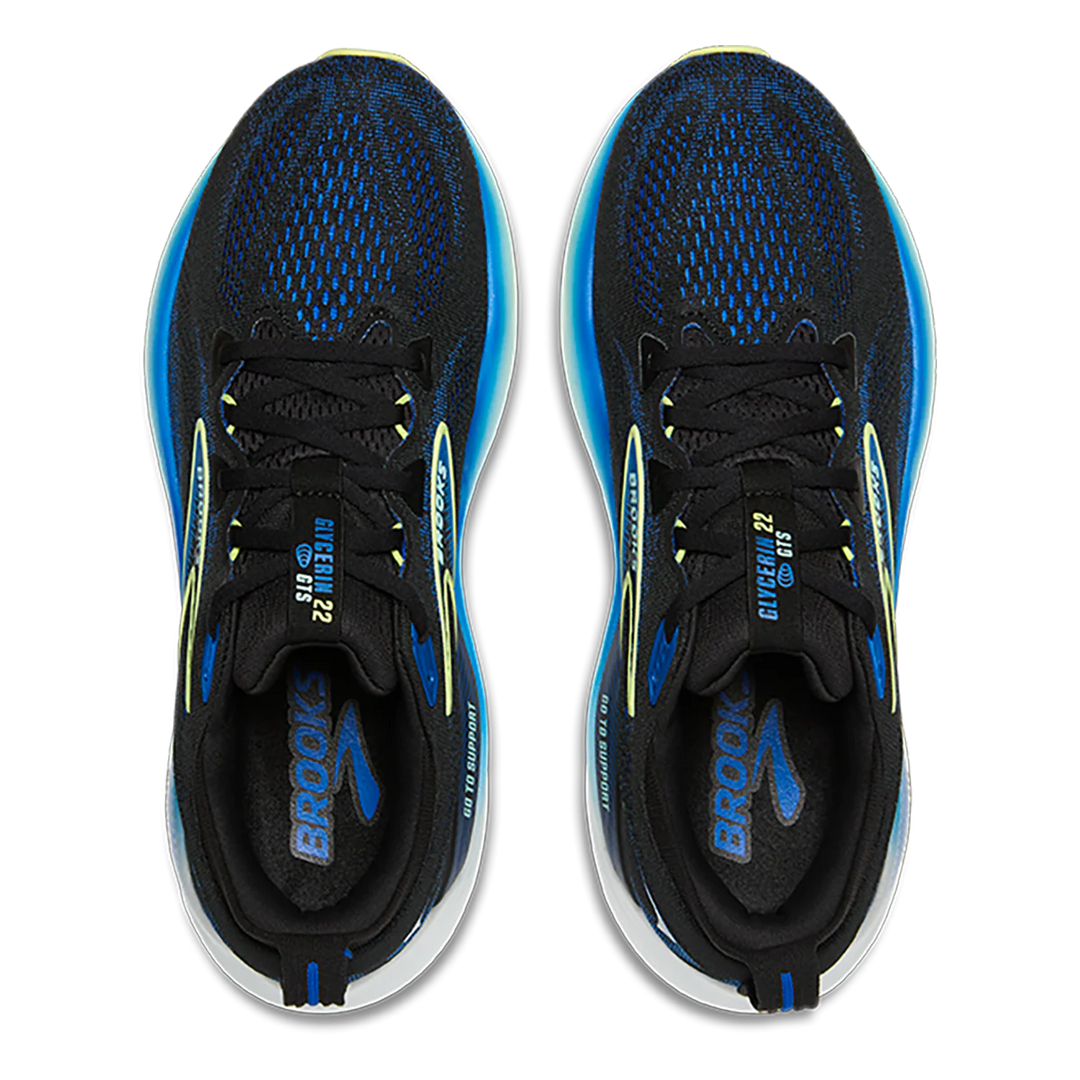 Brooks Men's Glycerin GTS 22 - Black/Cobalt/Neo Yellow