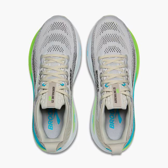 Brooks Men's Adrenaline GTS 25 Oyster/Green Gecko/Blue - Standard (D)