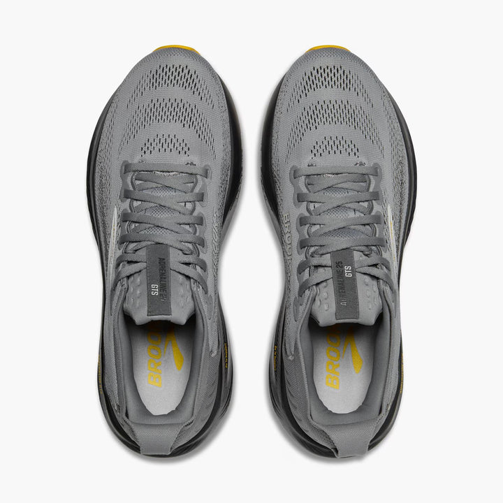 Brooks Men's Adrenaline GTS 25 Primer Grey/Ebony/Jasmin - Narrow (B)