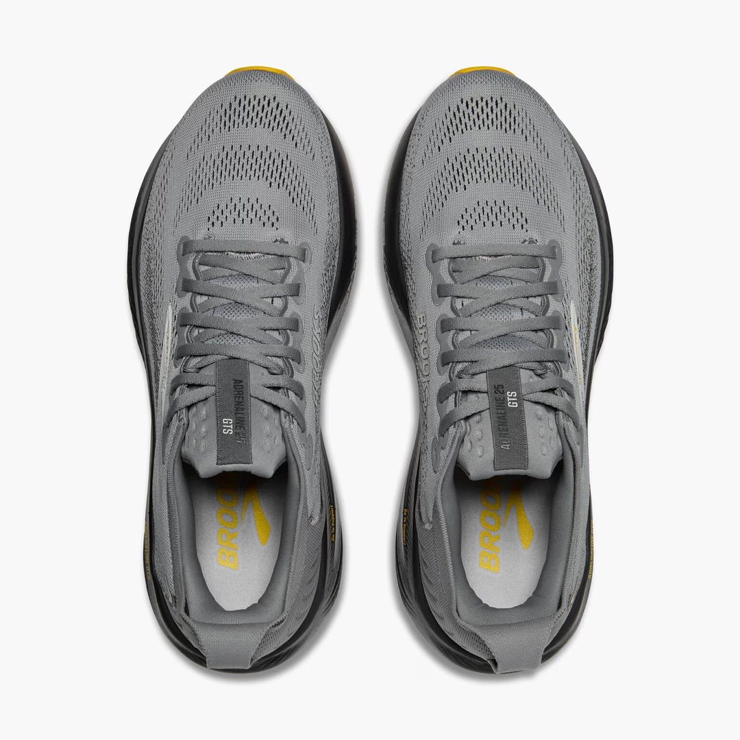 Brooks Men's Adrenaline GTS 25 Primer Grey/Ebony/Jasmin - Extra Wide (4E)