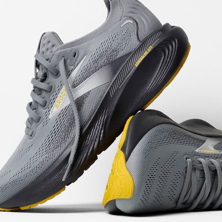 Brooks Men's Adrenaline GTS 25 Primer Grey/Ebony/Jasmin - Extra Wide (4E)