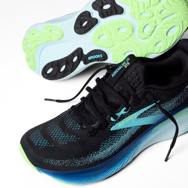 Brooks Men's Adrenaline GTS 25 Black/Ipanema/Mint - Standard (D)