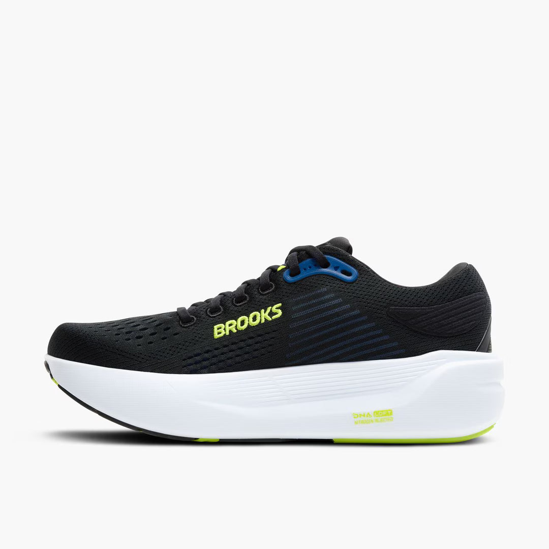 Brooks Ghost Max 3 (Ancho) para hombre - Negro/Azul marino/Lima ácido