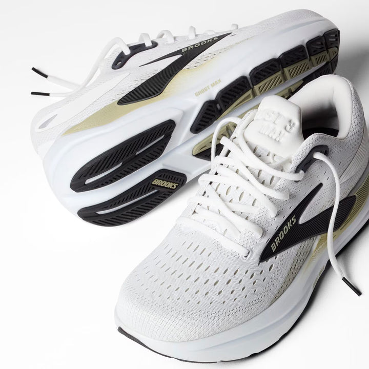 Brooks Men's Ghost Max 3 (Wide) - Bright White/Tea/Black