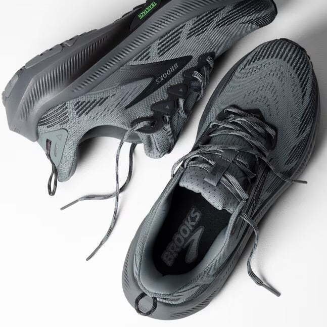 Brooks Ghost Trail para hombre - Gris/Gris/Perla ennegrecida, ancho (2E)