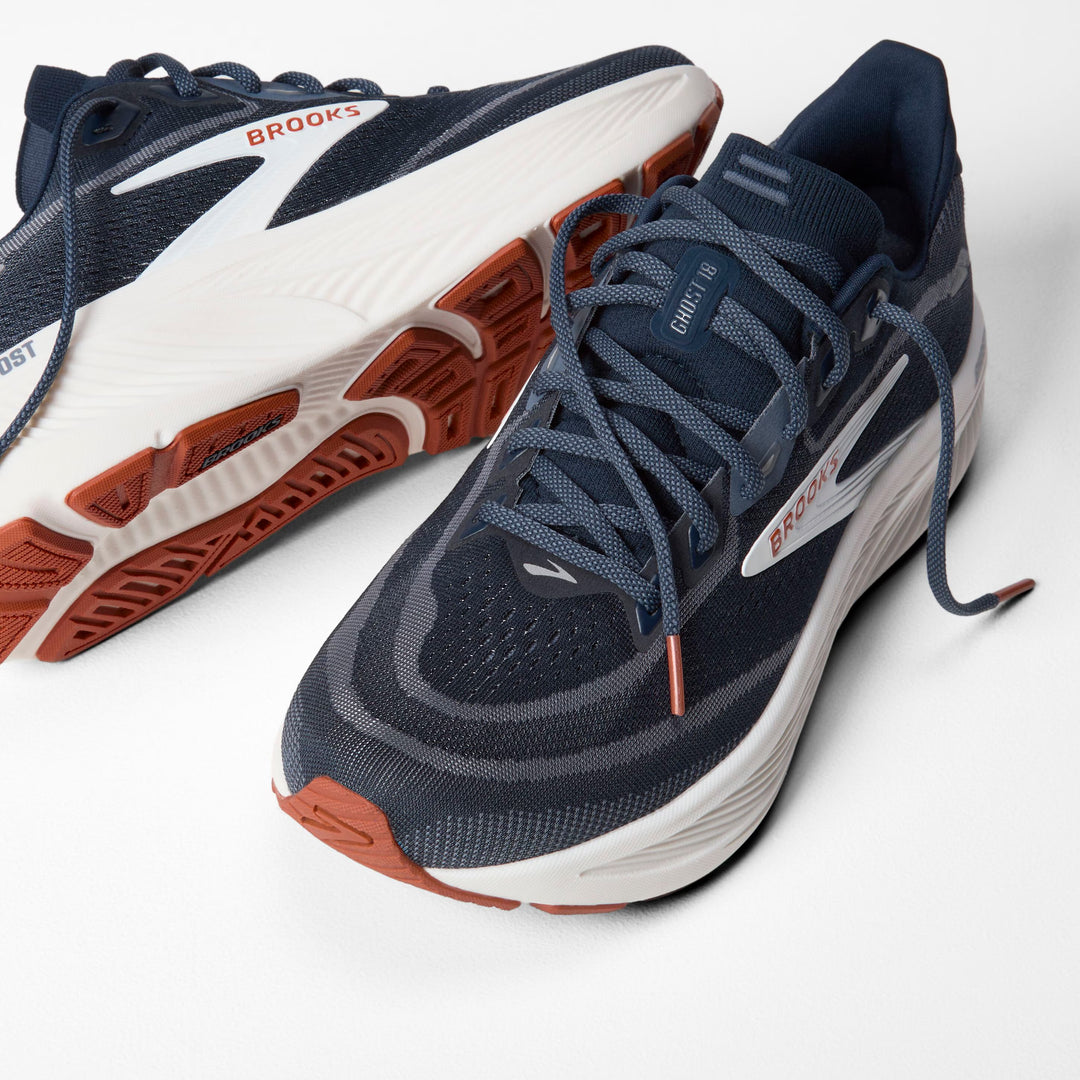 Brooks Men's Ghost 18 - Navy Blazer/Red Earth/Blue