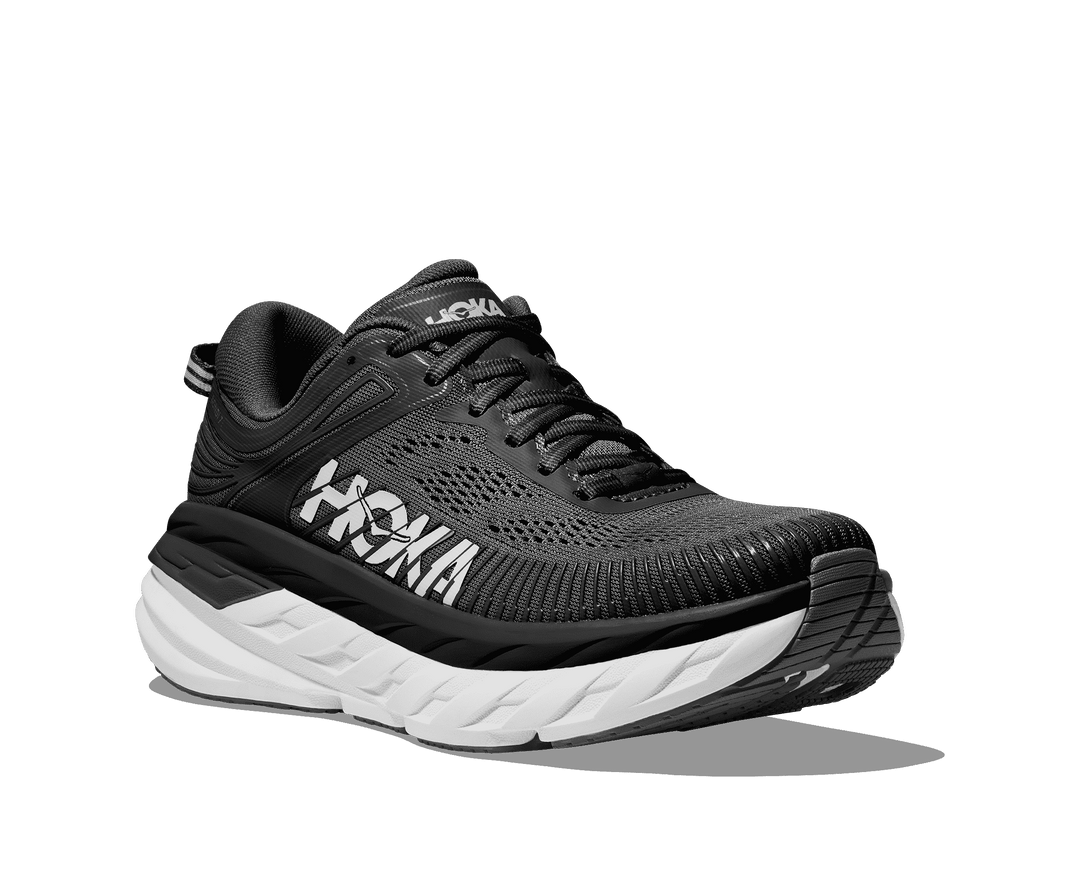 HOKA Men's Bondi 7 - BLACK / WHITE
