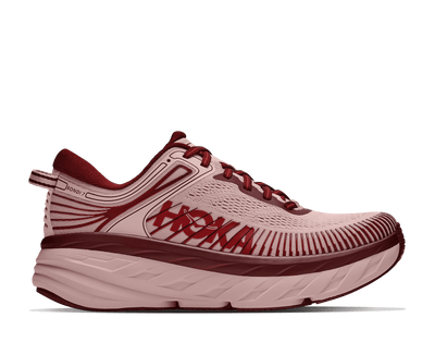 HOKA Women's Bondi 7 - PINK OPAL / VARSITY BURGUNDY