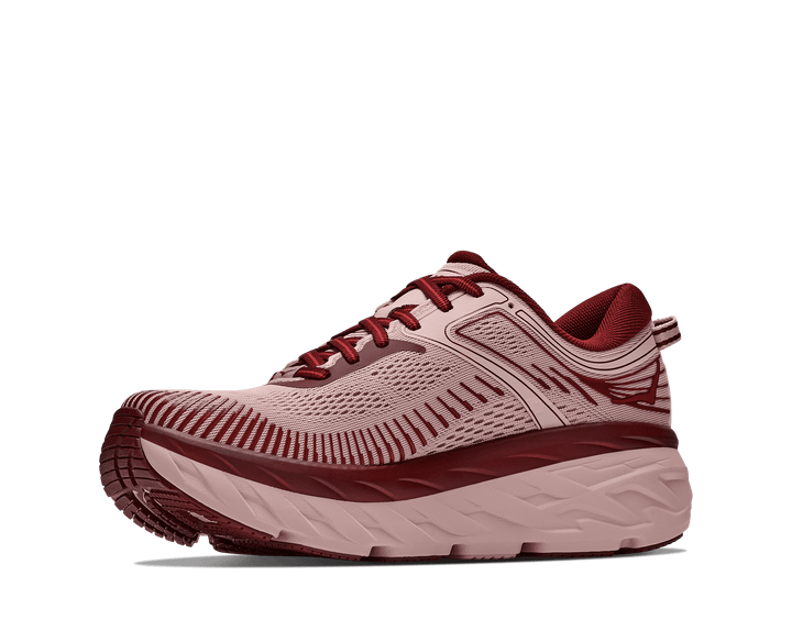 HOKA Women's Bondi 7 - PINK OPAL / VARSITY BURGUNDY