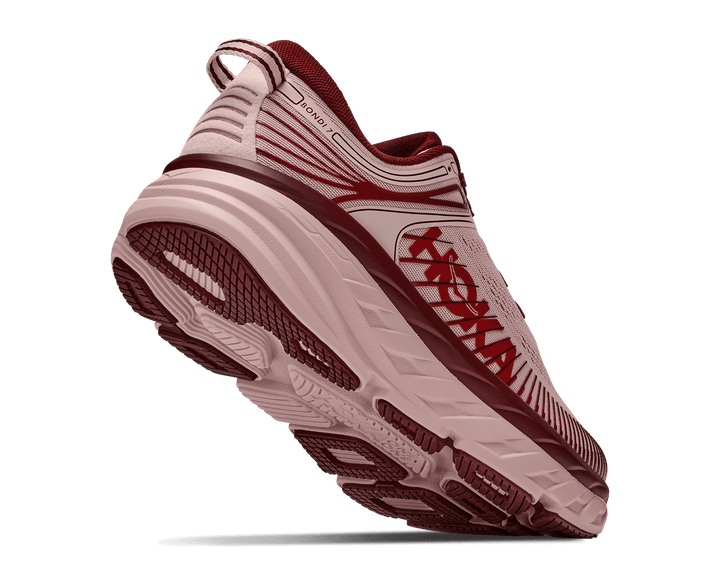 HOKA Women's Bondi 7 - PINK OPAL / VARSITY BURGUNDY