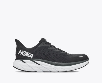 Hoka Womens Clifton 9- Black/White (1127896-BWHT)