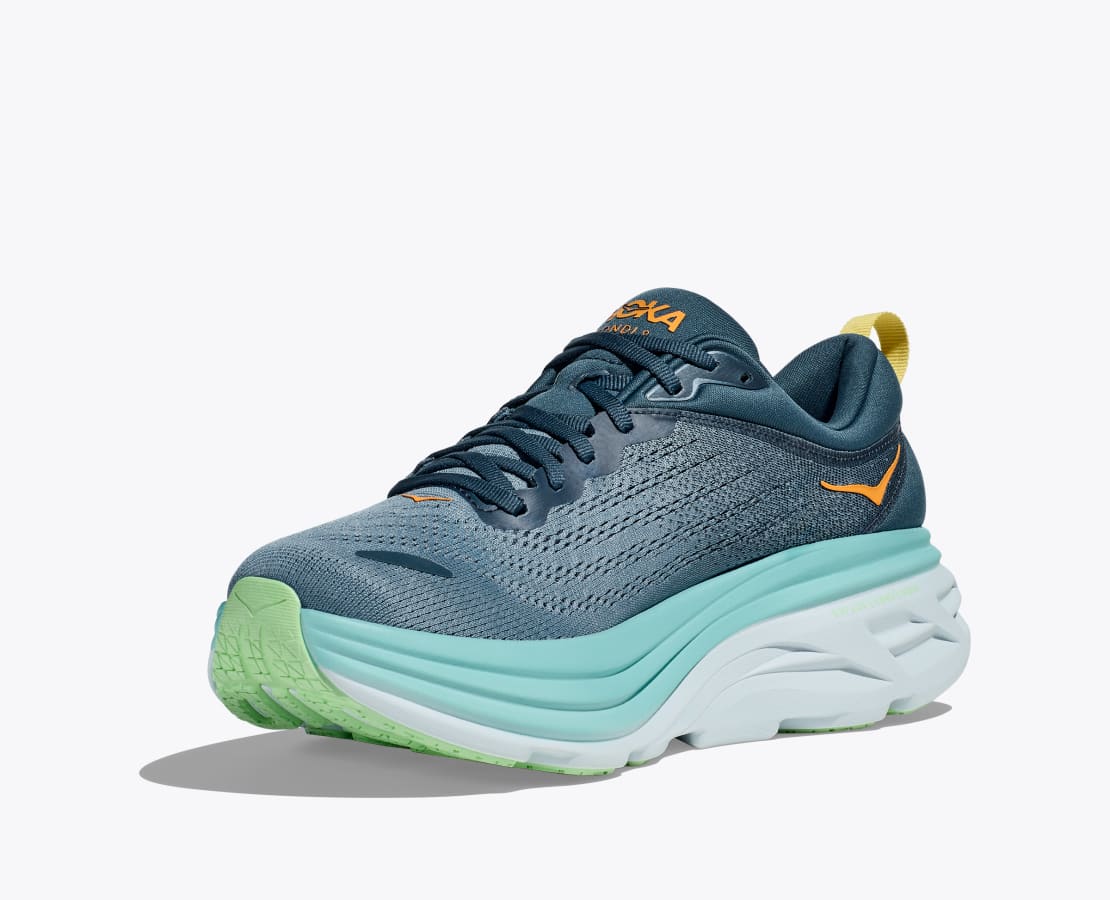 Hoka Mens Bondi 8 Wide- Real Teal/Shadow (1127953-RHD) – The Run House