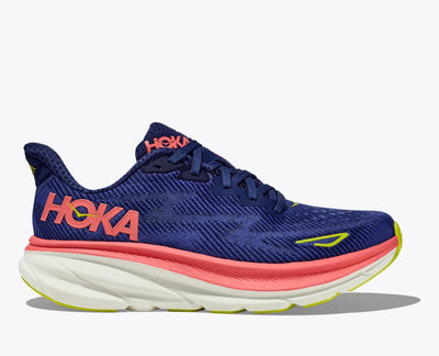 Hoka Clifton 9 para mujer - Cielo nocturno/Coral (1127896-EVN)