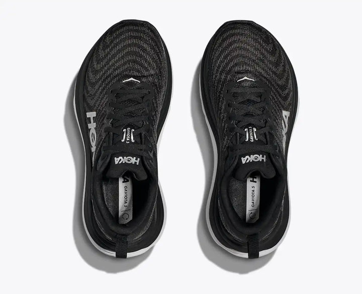 HOKA Men's Gaviota 5 - Black / White (Wide)