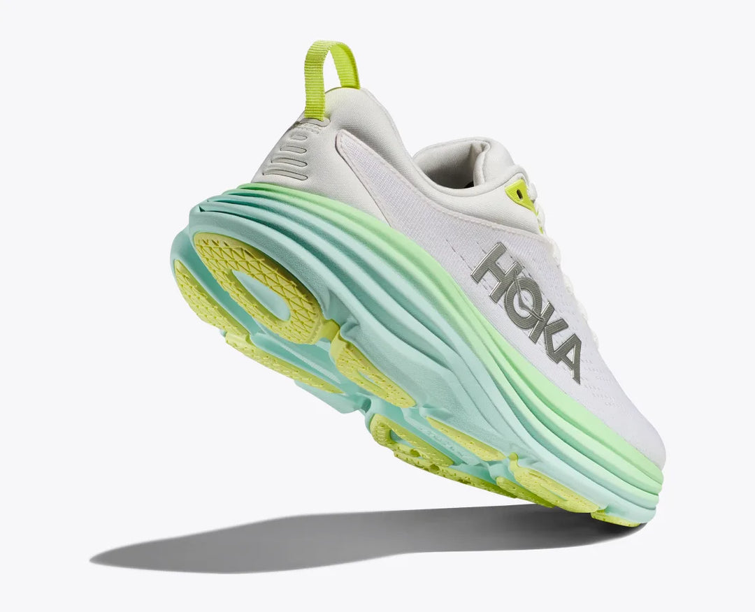 Hoka Womens Bondi 8- Blanc de Blanc/Sunlit Ocean (1127952-BDBSO Hoka Womens Bondi 8- Blanc de Blanc/Sunlit Ocean (1127952-BDBSO