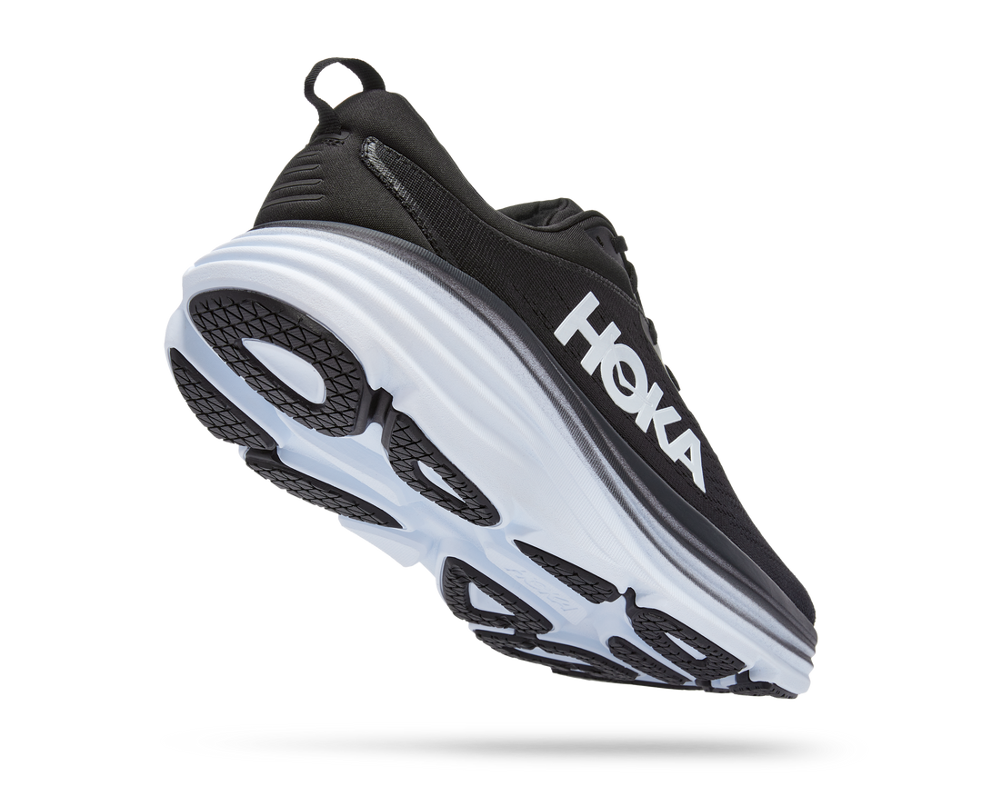 Hoka Bondi 8 Extra Wide para hombre, negro y blanco (1127955-BWHT) 