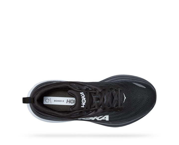 Hoka Bondi 8 Extra Wide para hombre, negro y blanco (1127955-BWHT) 