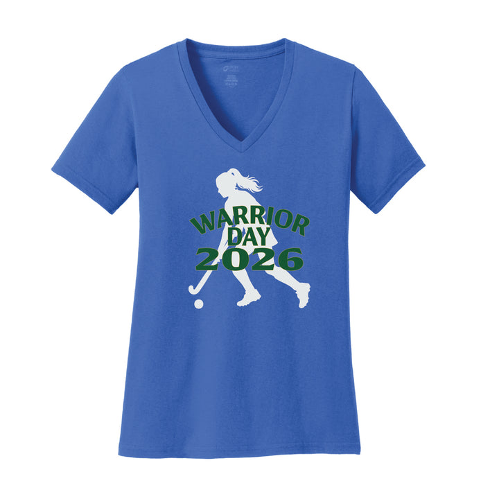 Warrior Field Hockey - Women's Core Cotton V-Neck Tee - Royal (LPC54V)