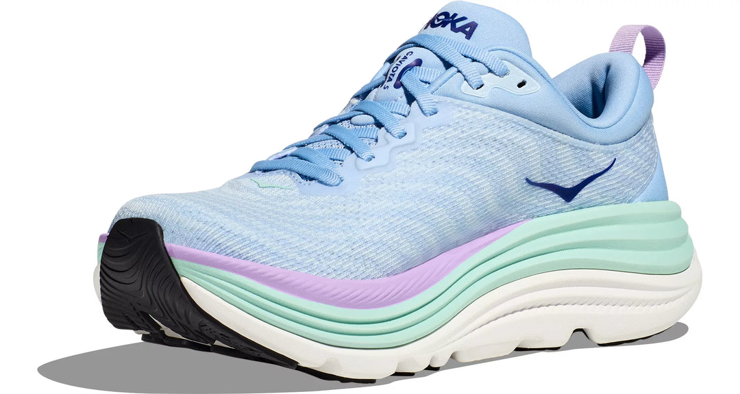 Hoka Gaviota 5 para mujer: azul aireado/océano soleado (1134235-ABSO) 