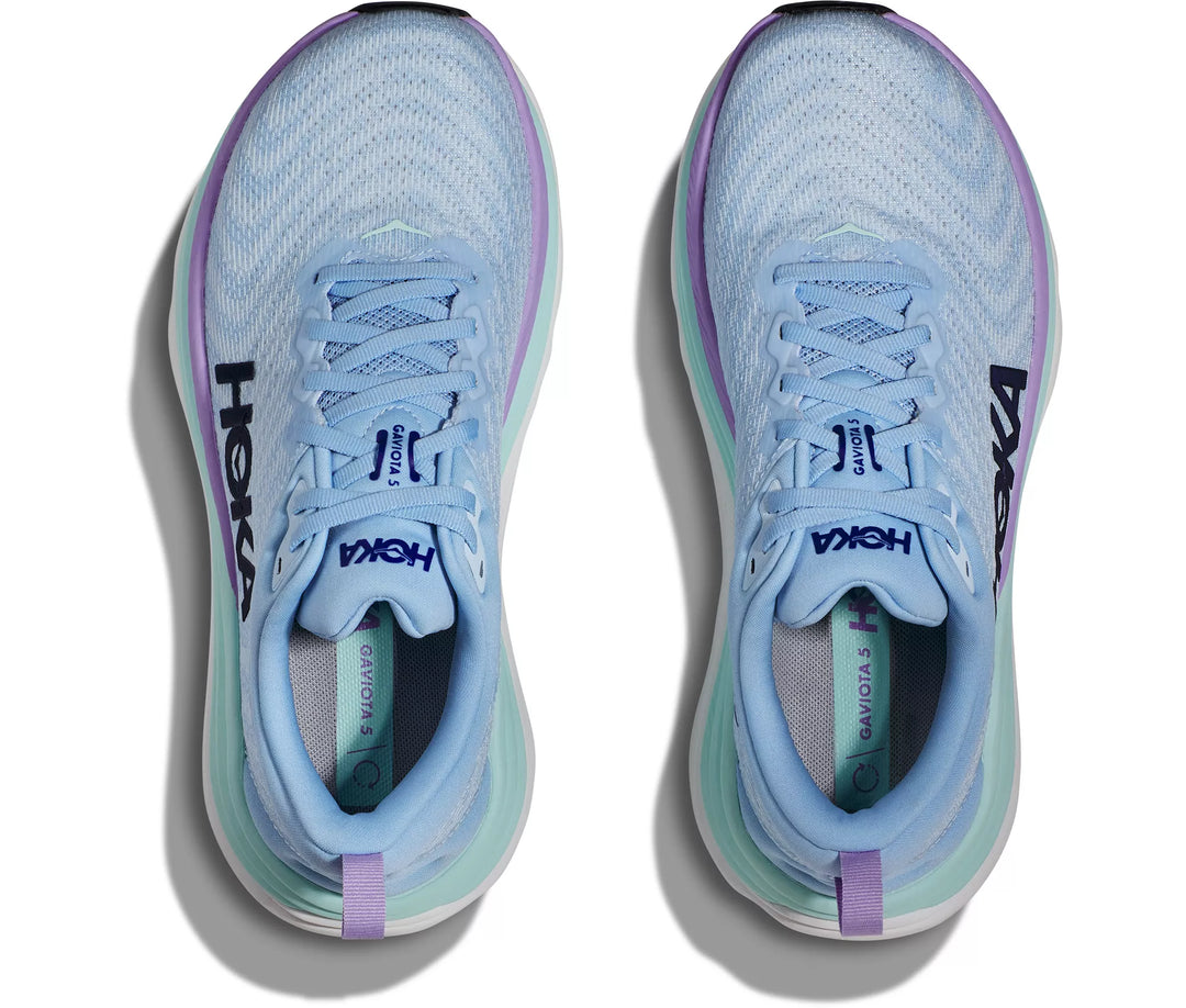 Hoka Gaviota 5 para mujer: azul aireado/océano soleado (1134235-ABSO) 