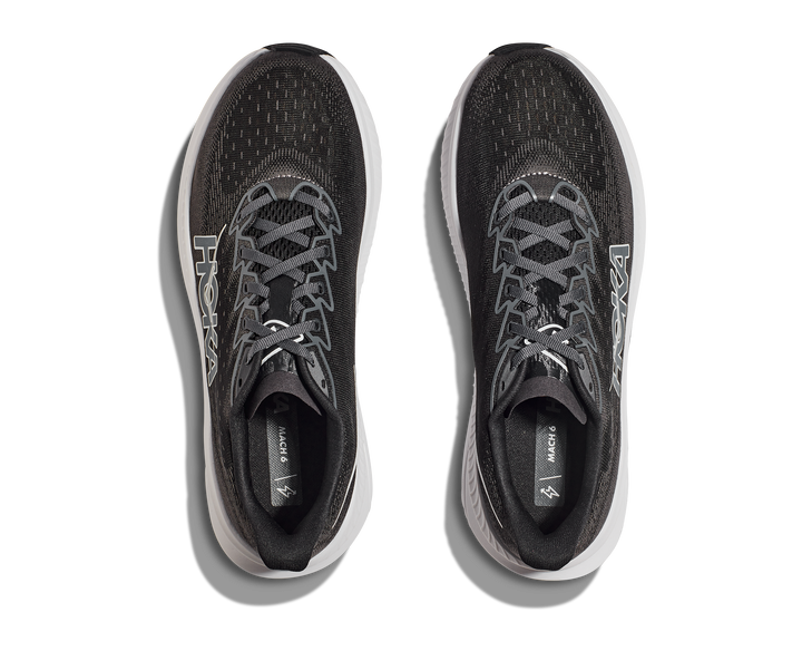 HOKA Men's Mach 6 - BLACK / WHITE (Wide)
