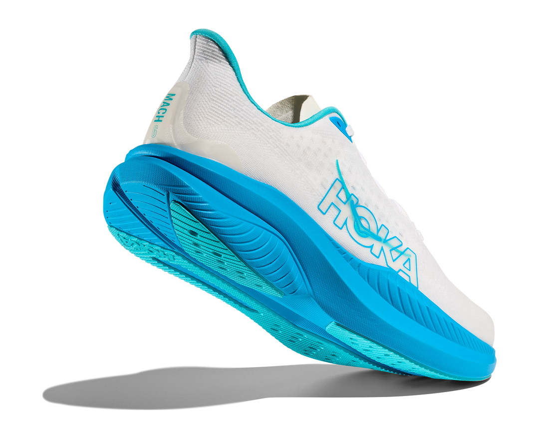HOKA Men's Mach 6 - WHITE / SKYWARD BLUE