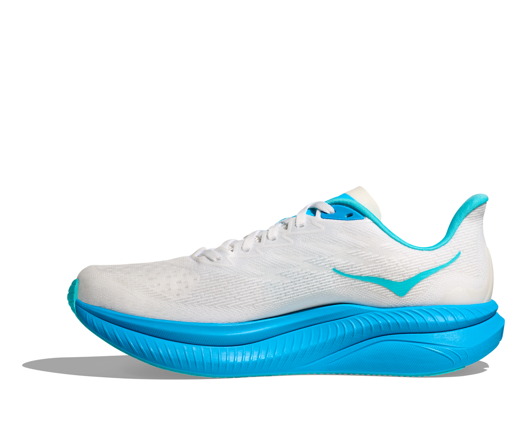 HOKA Men's Mach 6 - WHITE / SKYWARD BLUE