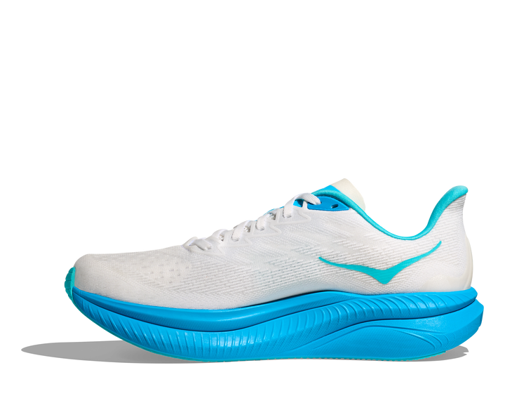 HOKA Men's Mach 6 - WHITE / SKYWARD BLUE
