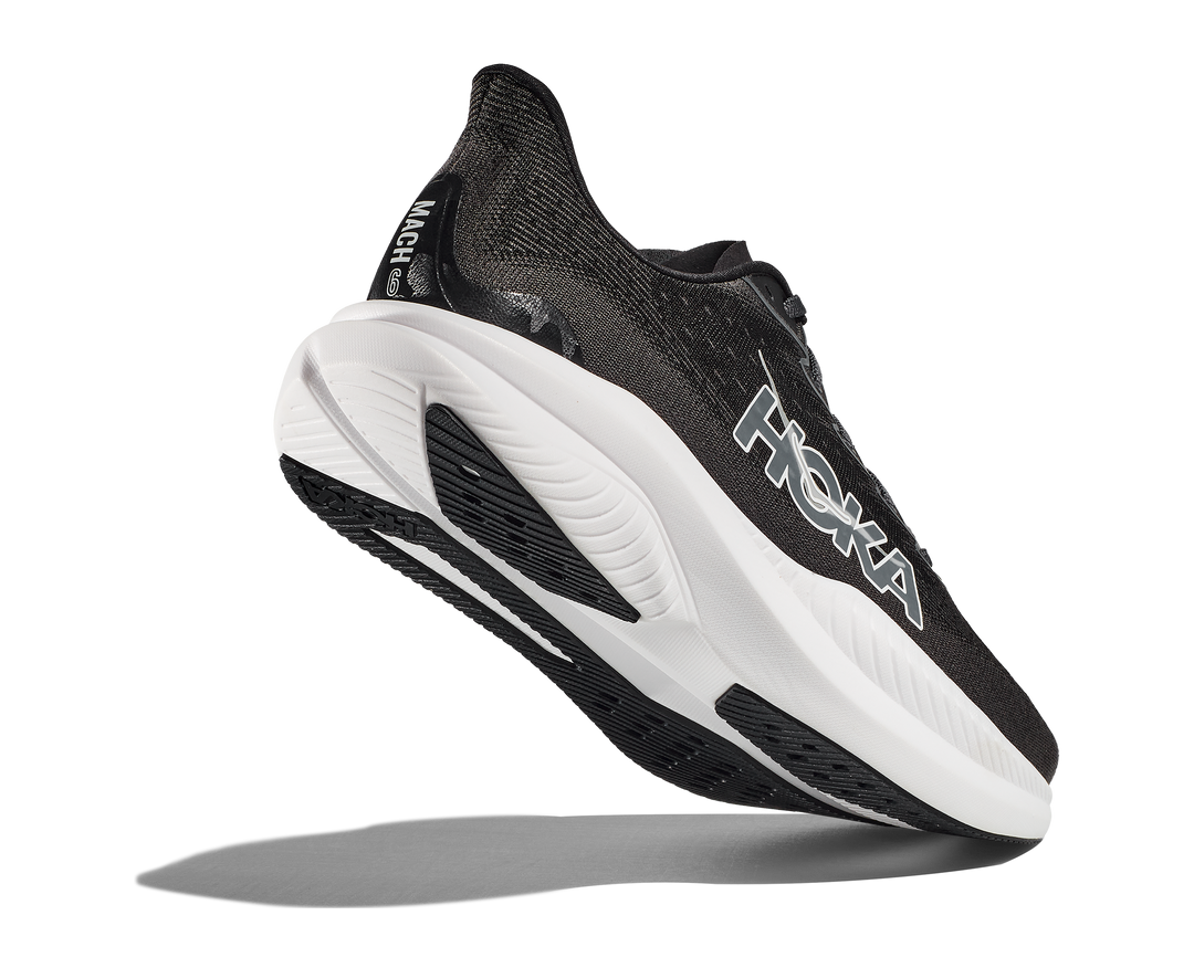 HOKA Women's Mach 6 - BLACK / WHITE