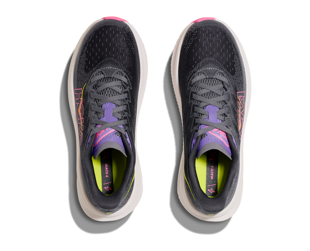 HOKA Women's Mach 6 - GREY SKIES / CHARCOAL GREY