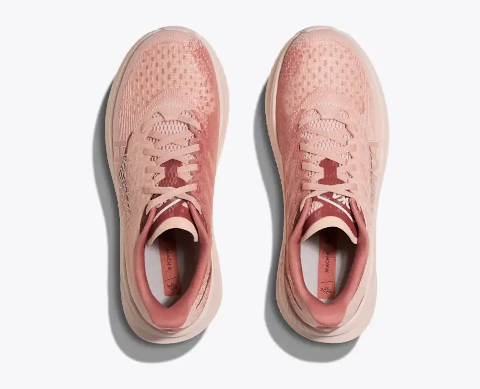 HOKA Women's Mach 6 - ROSE LATTE / BLUSH (Wide)