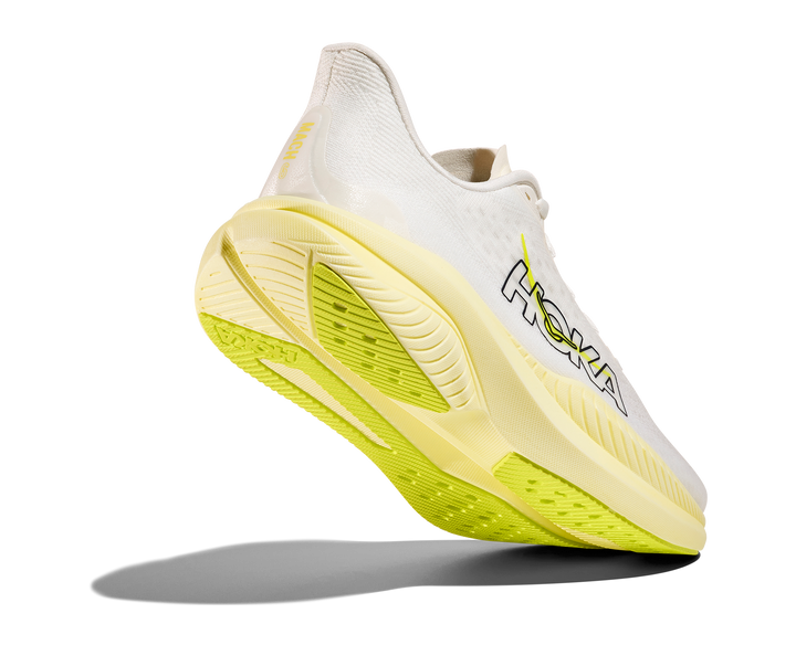 HOKA Women's Mach 6 - WHITE / NEON HOKA CITRUS