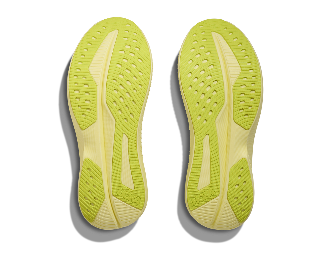 HOKA Women's Mach 6 - WHITE / NEON HOKA CITRUS