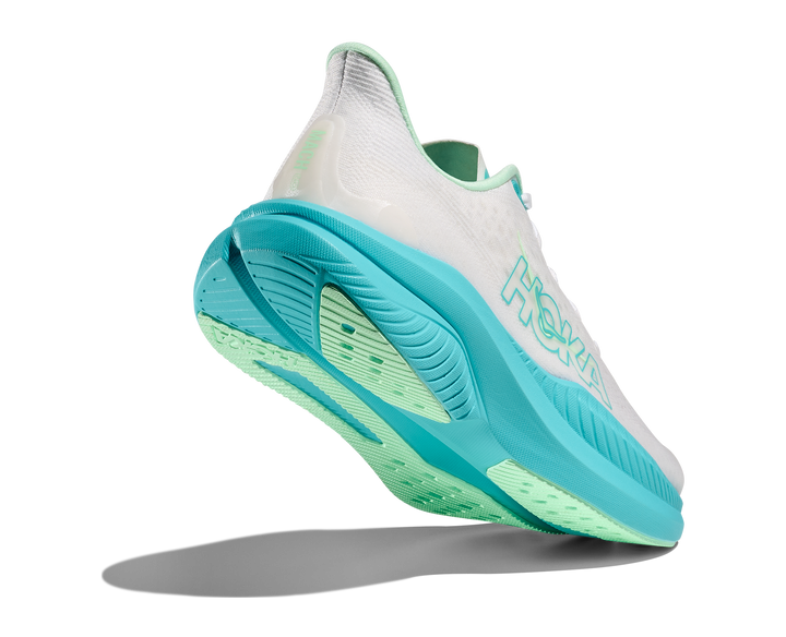 HOKA Women's Mach 6 - WHITE / CIELO BLUE