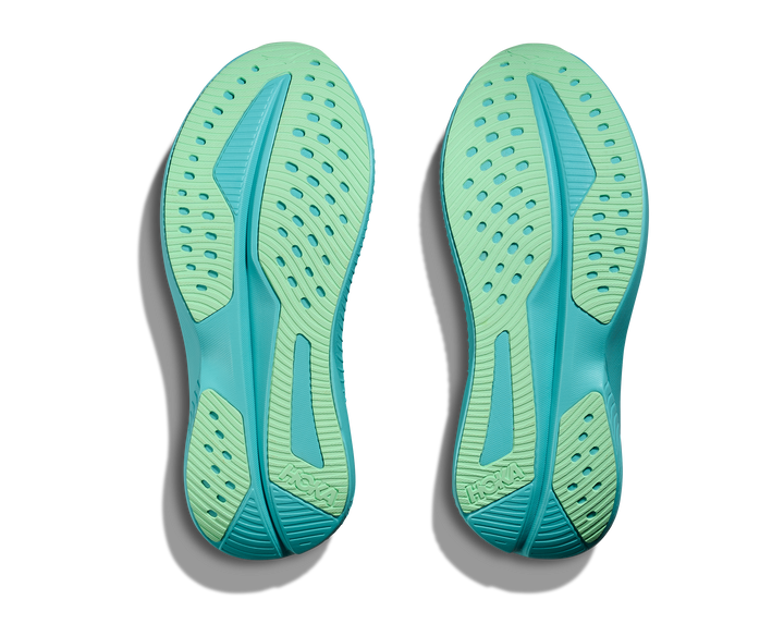 HOKA Women's Mach 6 - WHITE / CIELO BLUE